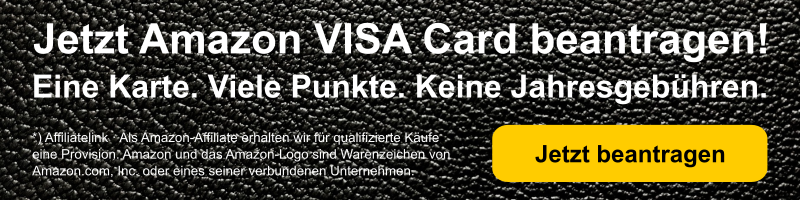 Jetzt mit der Amazon VISA Karte sparen und Punkte sammeln!